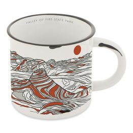 Valley of Fire State Park Contour Lines Camp Mug
