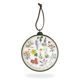 Wildflowers of the USA Flat-Globe-Shaped Ornament