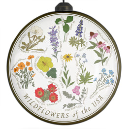 Wildflowers of the USA Flat-Globe-Shaped Ornament