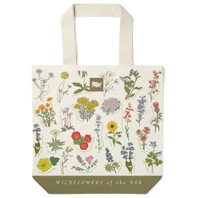 Wildflowers of the USA Recycled Canvas Tote Bag