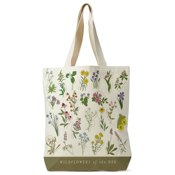 Wildflowers of the USA Recycled Canvas Tote Bag - McGovern Outdoor