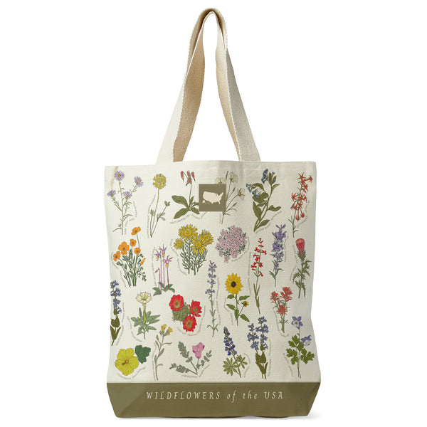 Wildflowers of the USA Recycled Canvas Tote Bag - McGovern Outdoor