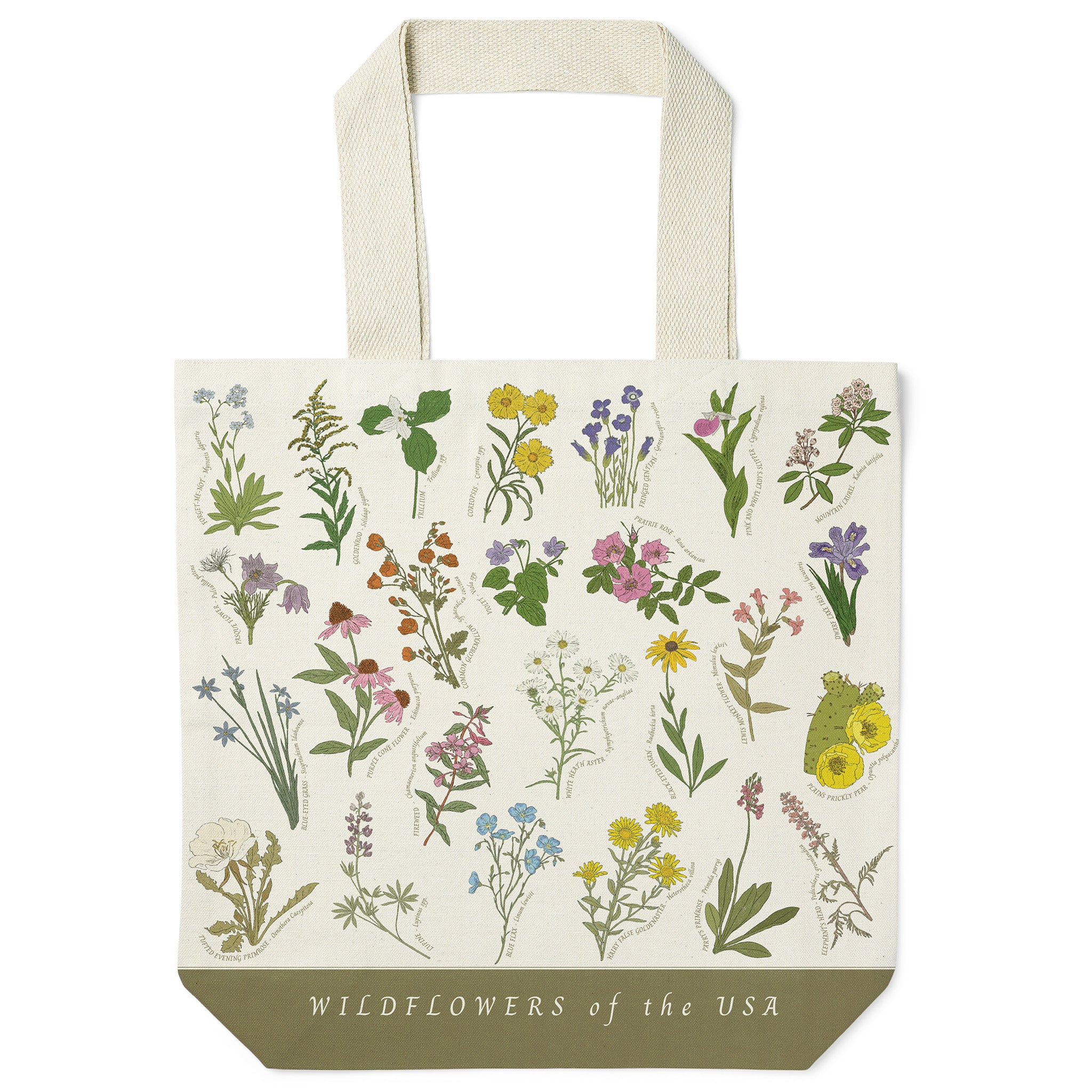 Wildflowers of the USA Recycled Canvas Tote Bag