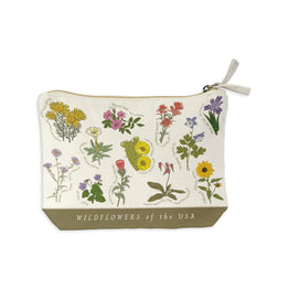 Wildflowers of the USA Recycled Canvas Zip Pouch