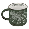 Yellowstone Aerial Illustration Custom Glaze Camp Mug