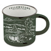 Yellowstone Aerial Illustration Custom Glaze Camp Mug