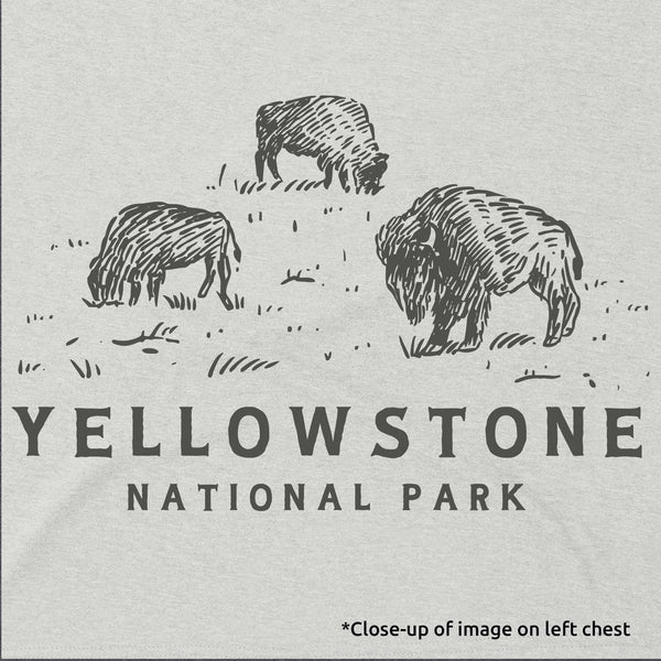 Yellowstone Aerial Illustration Short-Sleeve Unisex Tee