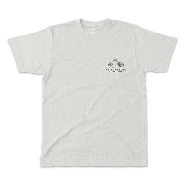 Yellowstone Aerial Illustration Short-Sleeve Unisex Tee