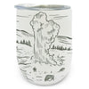 Yellowstone Aerial Illustration Wine Tumbler