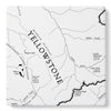 Yellowstone National Park Line Map Coasters