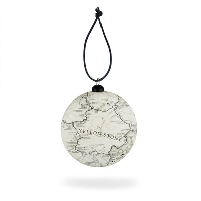 Yellowstone National Park Line Map Ornament