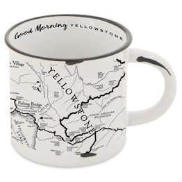 Yellowstone National Park Map Camp Mug