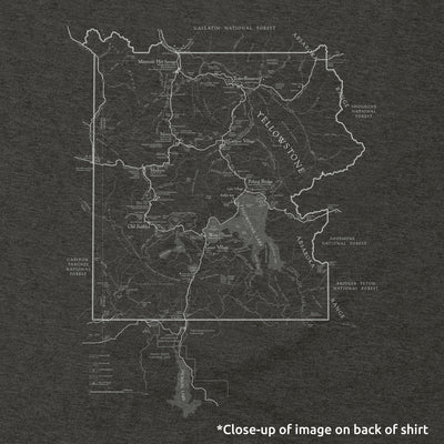 Yellowstone National Park Map Short-Sleeve Tee - McGovern Outdoor