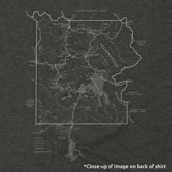 Yellowstone National Park Map Short-Sleeve Tee - McGovern Outdoor