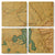 Yellowstone National Park Vintage Map Coasters