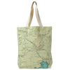 Yellowstone Vintage Map Recycled Canvas Tote Bag
