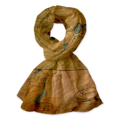Yellowstone Vintage Map Scarf