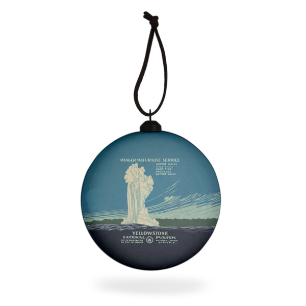 Yellowstone WPA Flat-Globe-Shaped Ornament