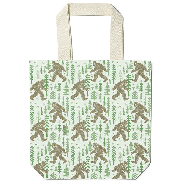 Yeti Pattern Recycled Canvas Tote Bag