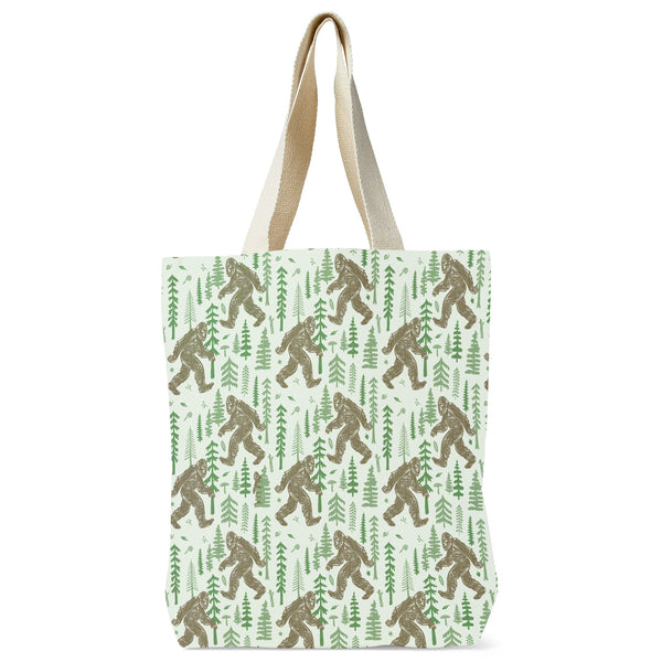 Yeti Pattern Recycled Canvas Tote Bag