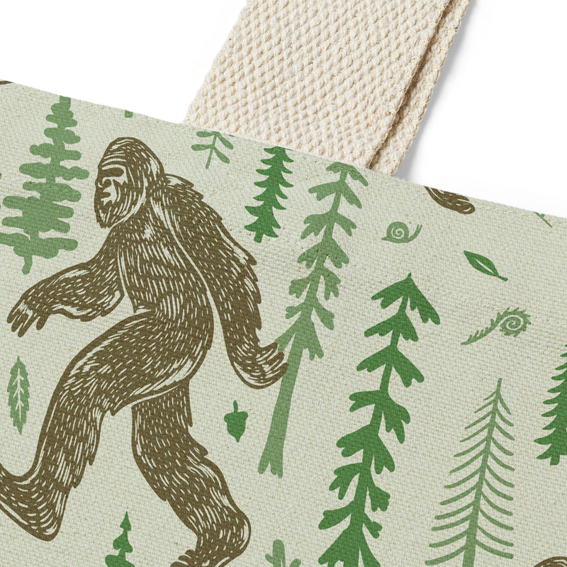 yeti bag material Yeti Pattern Recycled Canvas Tote Bag