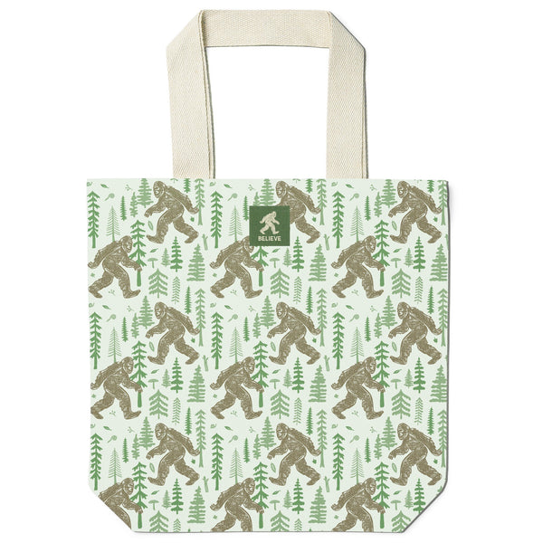 Yeti Pattern Recycled Canvas Tote Bag