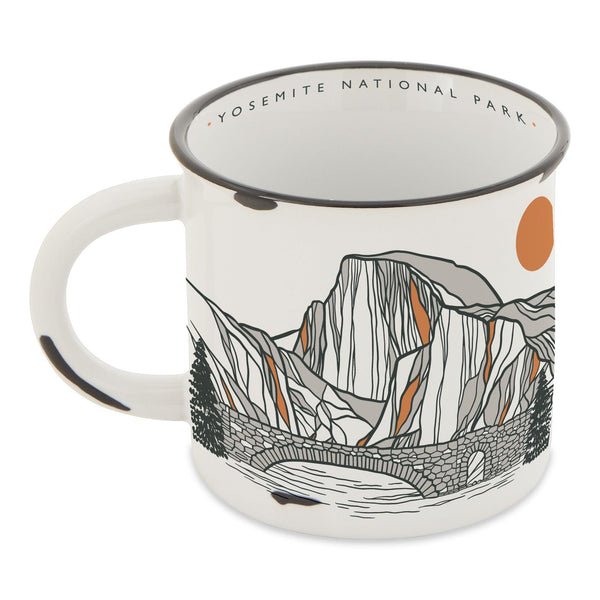 Yosemite National Park Contour Lines Camp Mug