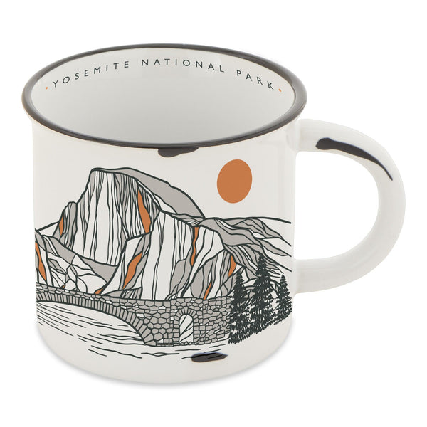 Yosemite National Park Contour Lines Camp Mug