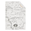 Yosemite National Park Map Flour Sack Towel - McGovern & Company