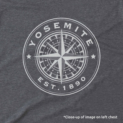 Yosemite National Park Map Unisex Short-Sleeve Tee