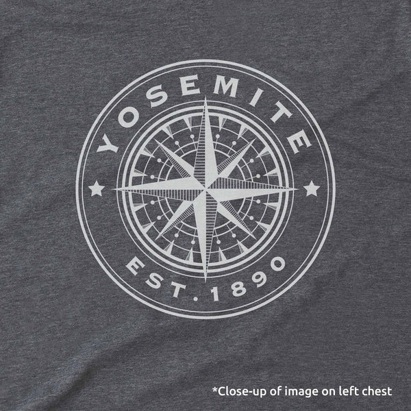 Yosemite National Park Map Unisex Short-Sleeve Tee