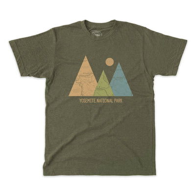 Yosemite Triangle Maps Short-Sleeve Unisex Tee