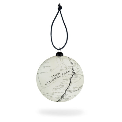 Zion National Park Line Map Ornament