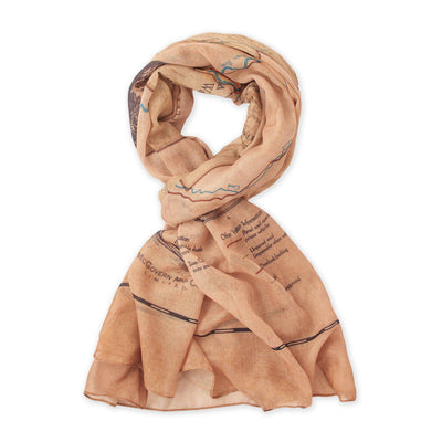 Zion National Park Map Scarf - McGovern & Company