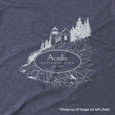 Acadia National Park Long-Sleeve Unisex T-Shirt with Map and Cartouche - McGovern & Company