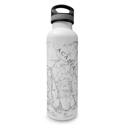 Acadia National Park Map Insulated Water Bottle