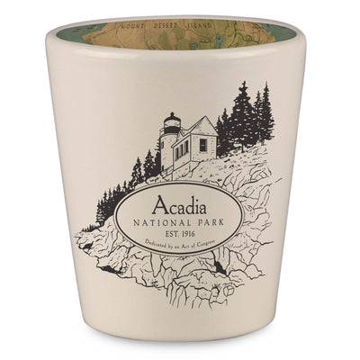 Acadia National Park Vintage Map Shot Glass