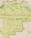Badlands National Park Map Plush Blanket - McGovern & Company