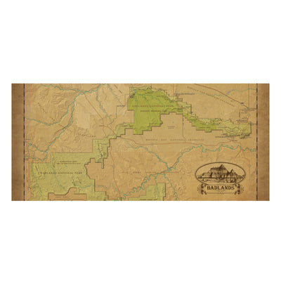 Badlands National Park Map Scarf - McGovern & Company
