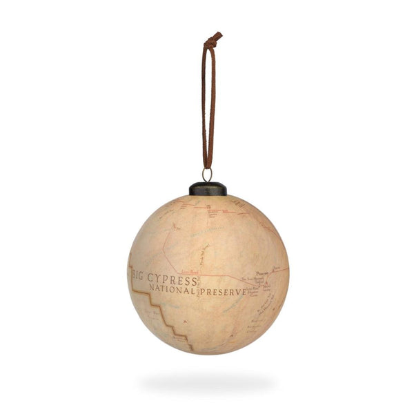 Big Cypress Map Globe-Shaped Ornament