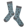 Bison Pattern Socks in Teal - McGovern & Company