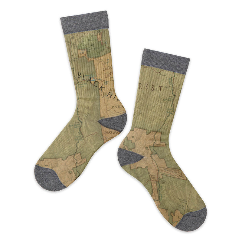 Black Hills National Forest Map Socks - McGovern & Company