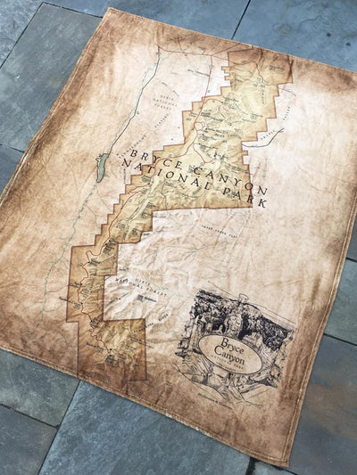 Bryce Canyon Map Blanket - McGovern & Company
