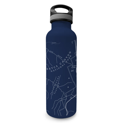 Bryce Canyon National Park Map Insulated Water Bottle