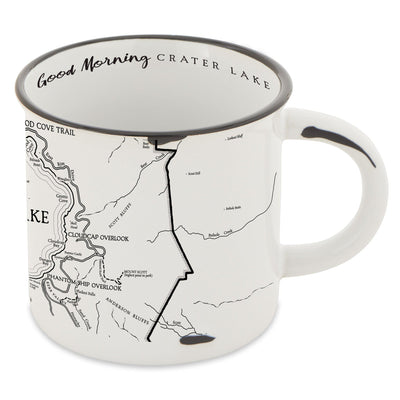 Crater Lake Line Map Camp Mug