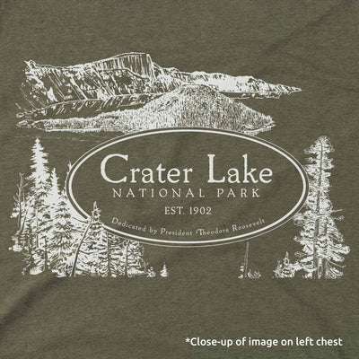 Crater Lake Line Map Short-Sleeve Unisex Tee