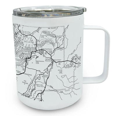 Grand Teton National Park Line Map Coffee Tumbler