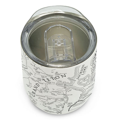 Grand Teton National Park Line Map Wine Tumbler