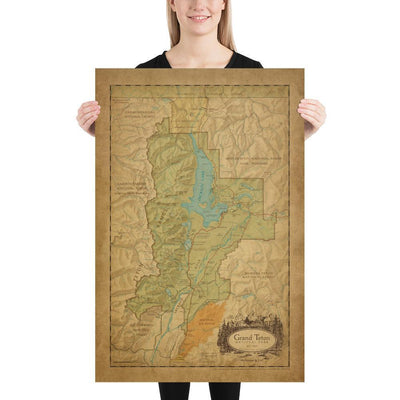 Grand Teton National Park Map Poster - 24" x 36" | McGovern  &Co.
