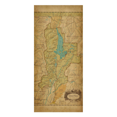 Grand Teton National Park Map Scarf - McGovern & Company